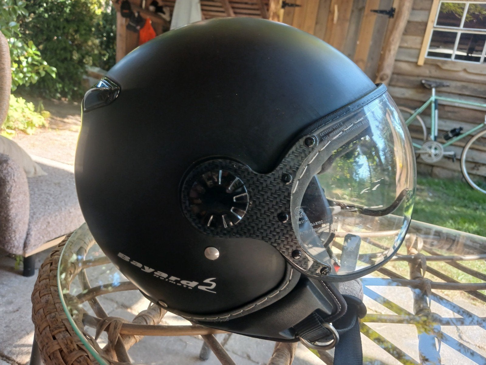 Bayard motor/bromfiets helm mat zwart XS 54 cm, Ophalen of Verzenden, Tweedehands, Overige typen, Bayard