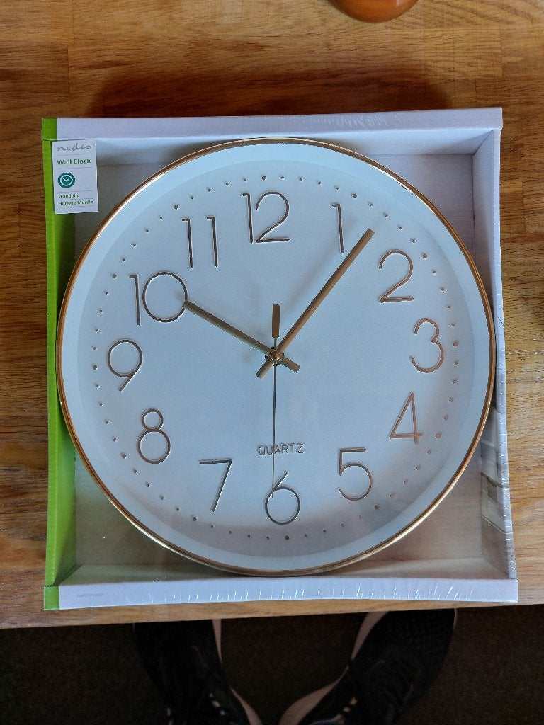 Klok, Ophalen, Wandklok, Wit, Analoog