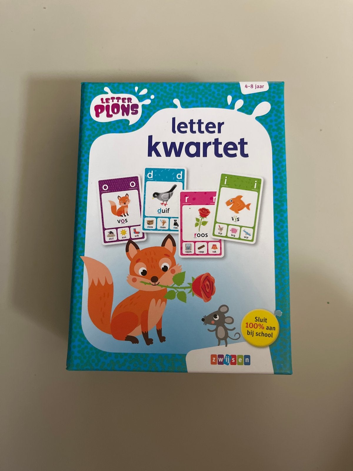 Letterkwartet van Zwijsen - Leerzaam kaartspel voor kinderen, Drie of vier spelers, Ophalen of Verzenden, Zo goed als nieuw