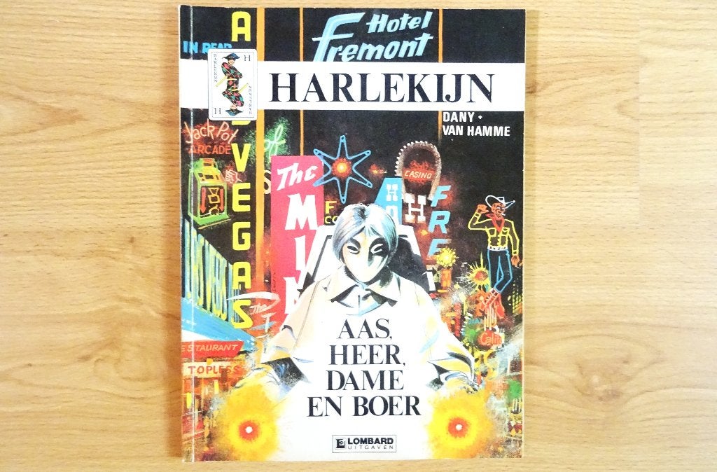 Harlekijn 2 - aas, heer, dame en boer, 1e druk 1982, Boeken, Eén stripboek, Ophalen of Verzenden, Gelezen