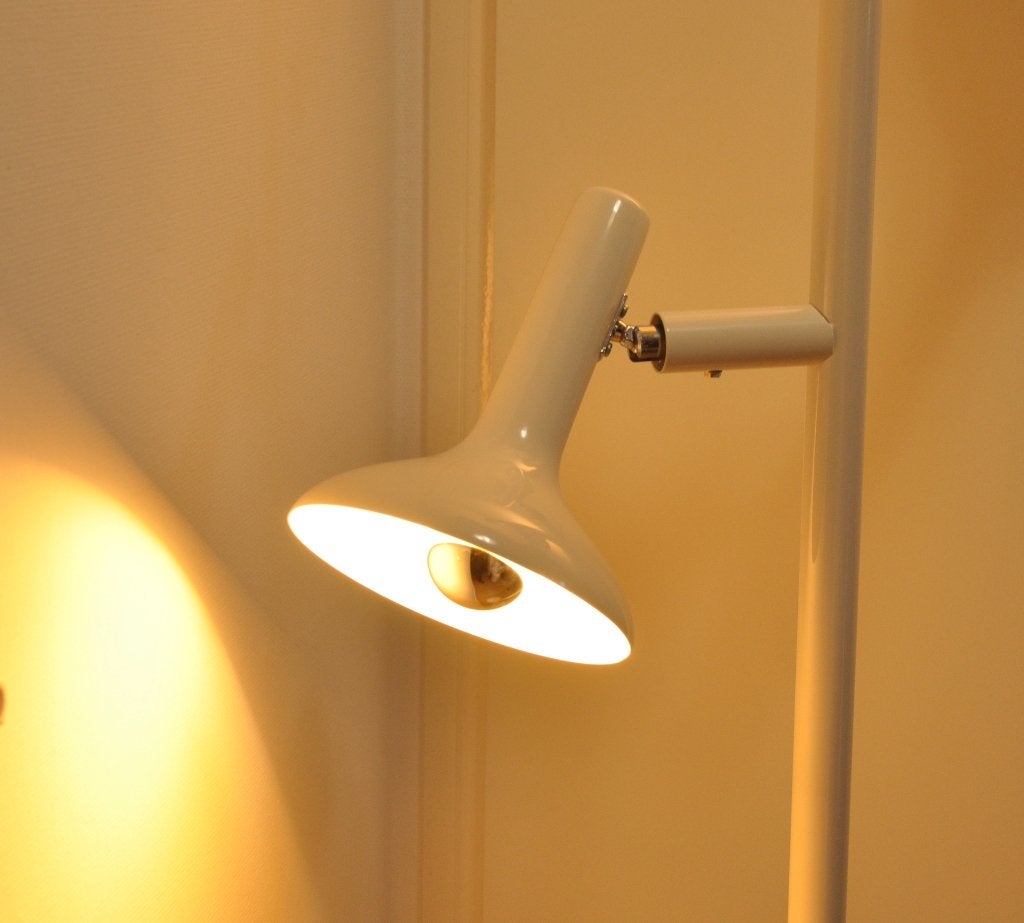 Gepo | Copini | Spots | Room wit | geheel origineel | BLF, Vintage | Design | 70ties | Vloerlamp | Parel wit | Retro | BLF©, Zo goed als nieuw