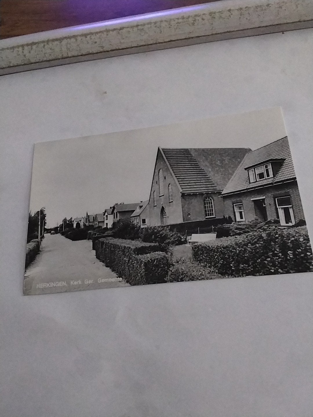 Oude ansichtkaart Herkingen, Kerk Ger. Gemeente, Verzamelen, Ophalen of Verzenden, Voor 1920, Ongelopen, Zuid-Holland