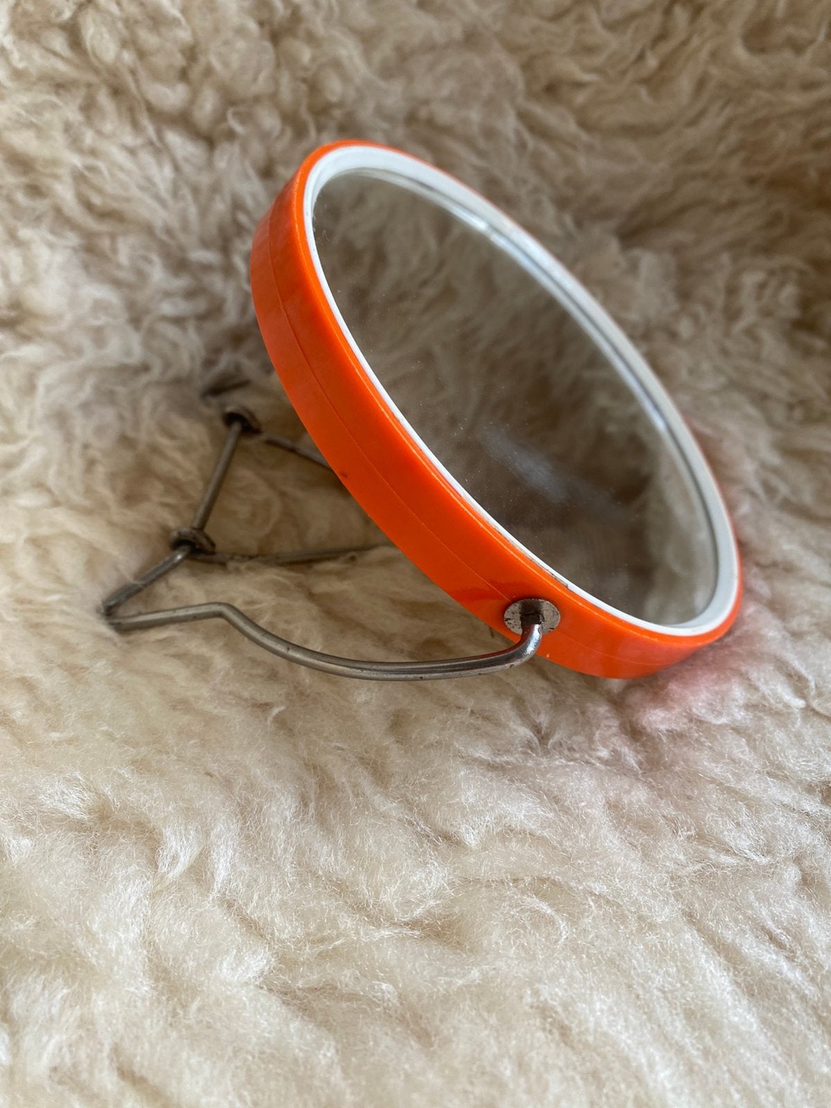 Vintage make up spiegel jaren ‘70, Minder dan 50 cm, Rond, Ophalen of Verzenden, Zo goed als nieuw
