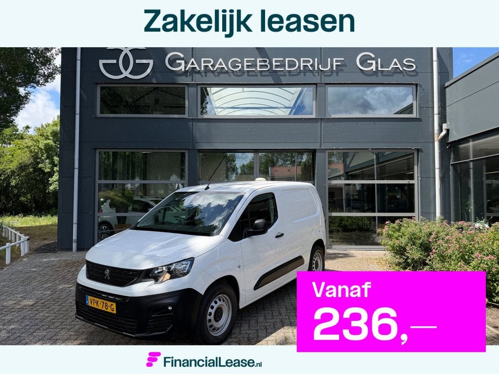 Peugeot Partner 1.5 BlueHDI Grip 3 persoons achterklep !, Voorwielaandrijving, 12 maanden, Stof, Gebruikt