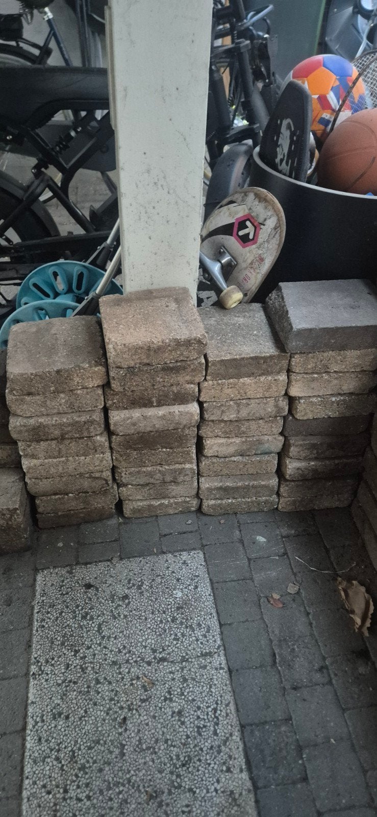 Tuintegels, Tuin en Terras, Ophalen, Gebruikt, Beton, Terrastegels