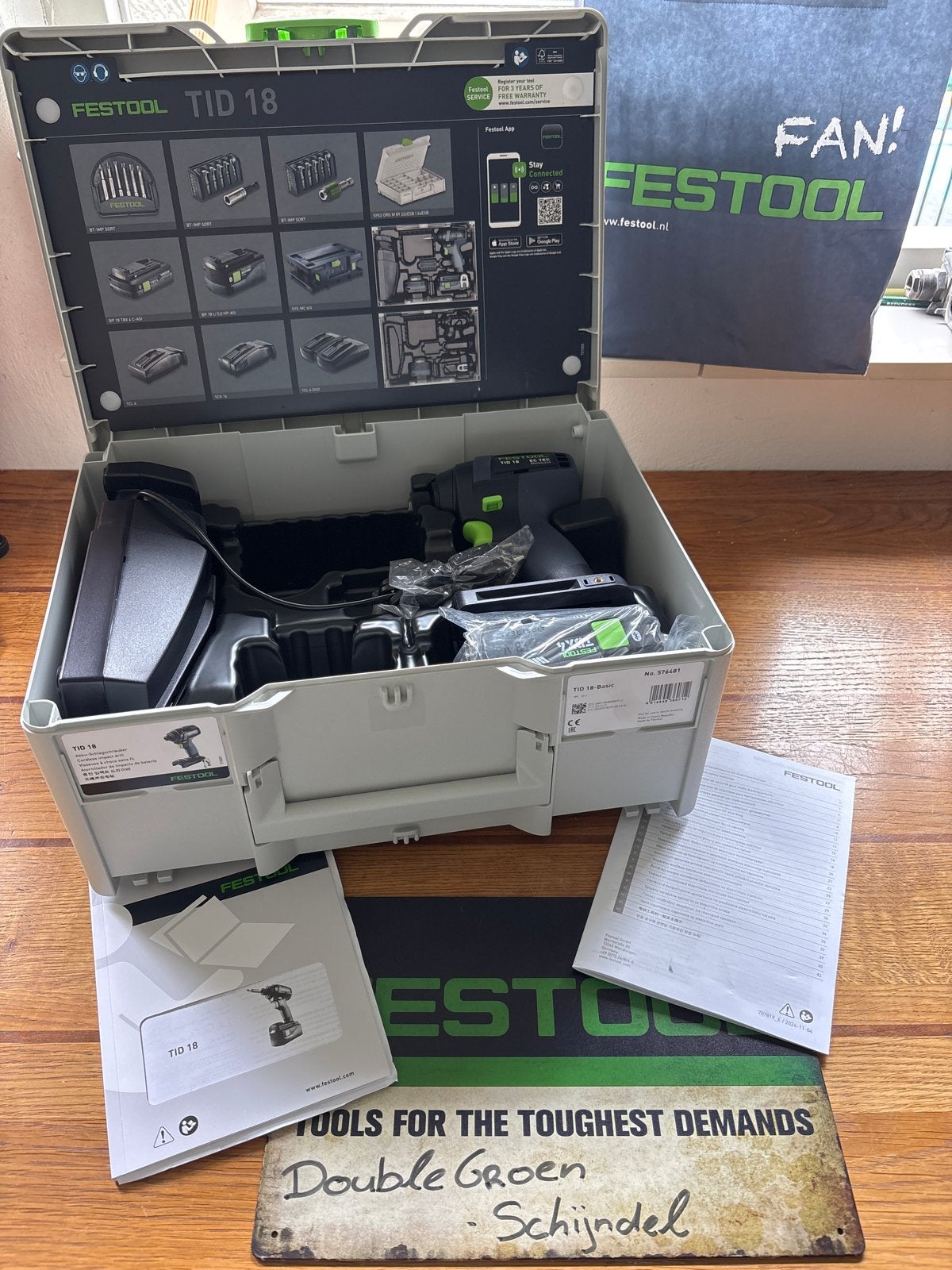 Festool TID 18 Accu Slagmoersleutel Set - Nieuwstaat, Doe-het-zelf en Verbouw, Gereedschap | Boormachines, Ophalen, 600 watt of meer
