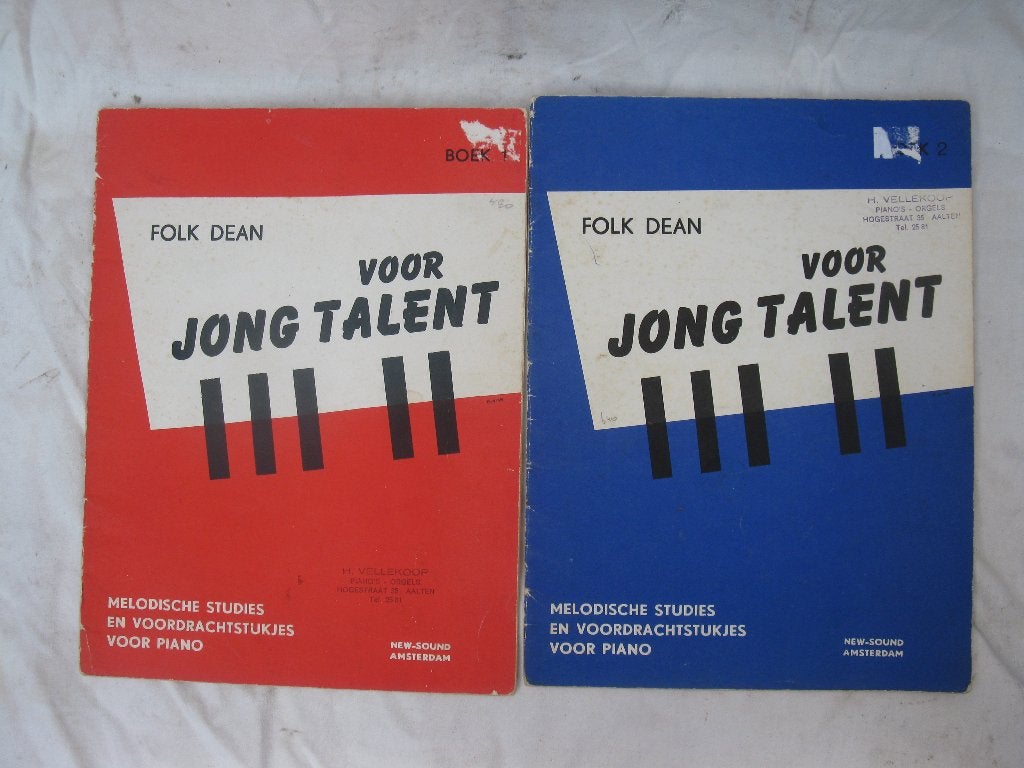bladmuziek les piano Folk Dean voor jong talent 2 x, Ophalen of Verzenden, Gebruikt, Les of Cursus, Piano