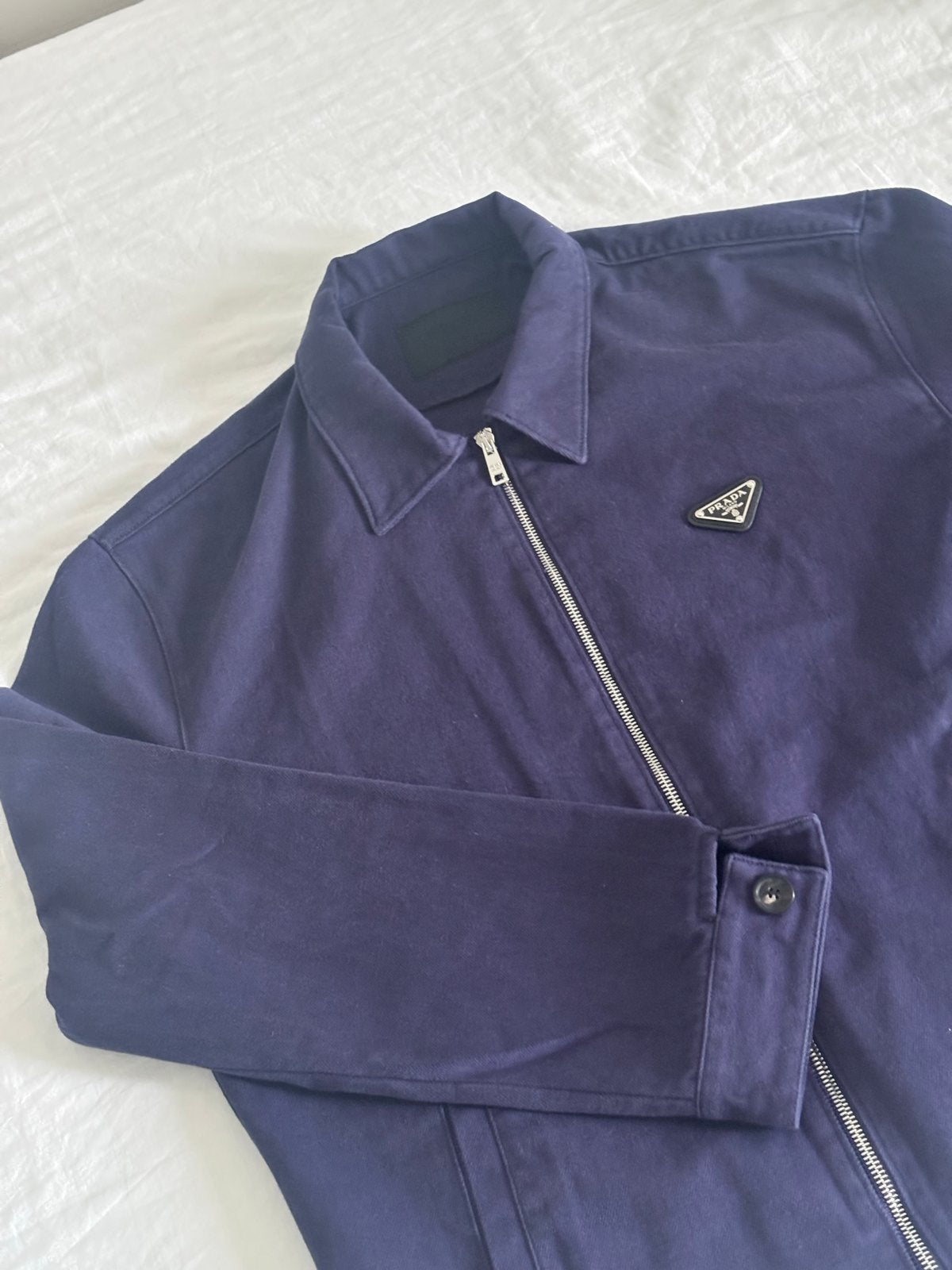 Prada Harrington Jas - Royal Blue, Ophalen of Verzenden, Zo goed als nieuw, Maat 48/50 (M), Blauw