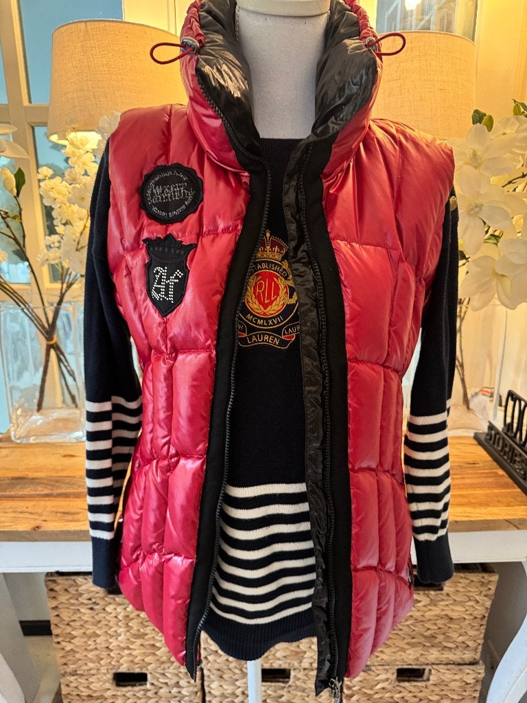 Chique Bordeaux-rode bodywarmer Airfield, 36-38/M, ZGAN., Verzenden, Zo goed als nieuw, Maat 36 (S), Rood