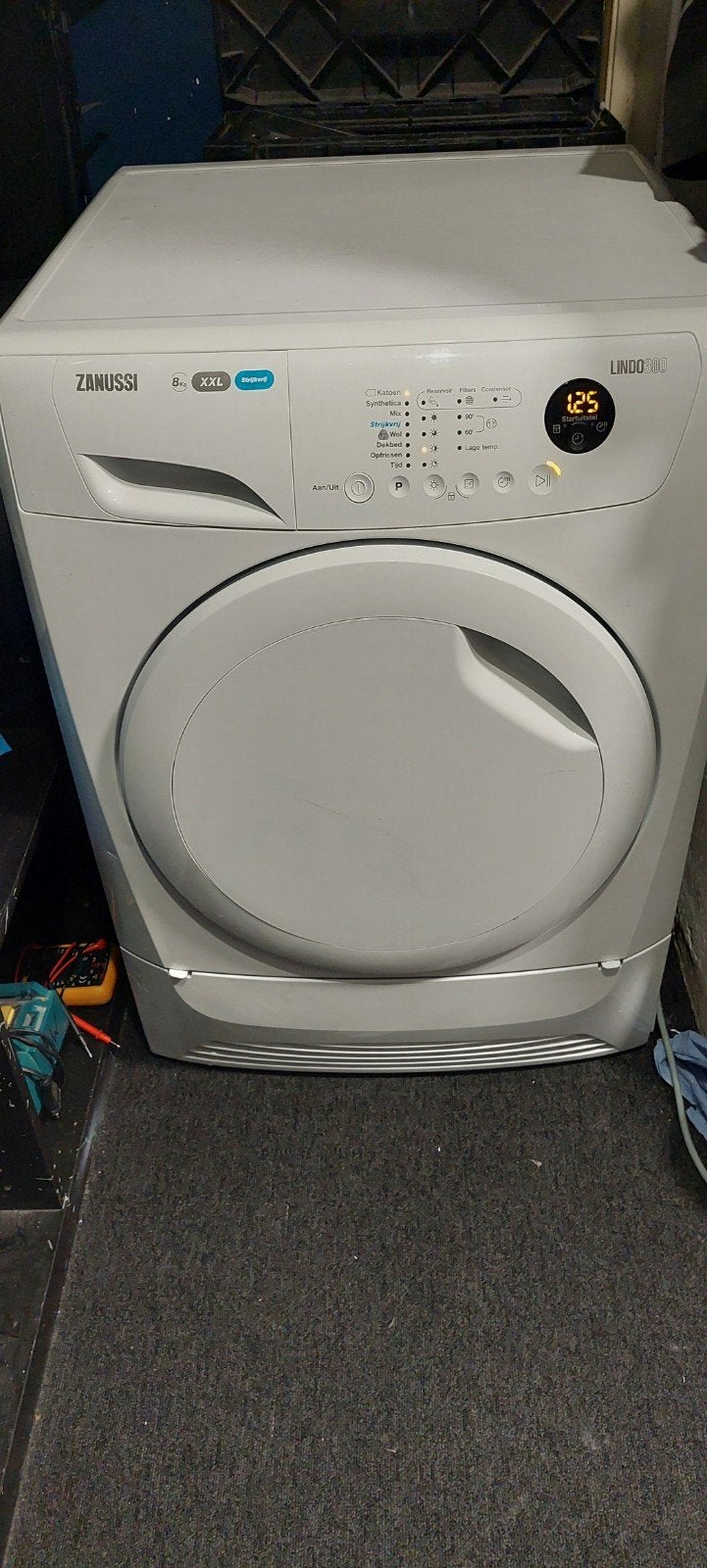 Super mooie Refurbished Zanussi lindo300 xxl condensdroger!, Witgoed en Apparatuur, Ophalen, 6 tot 8 kg, Zo goed als nieuw, 85 tot 90 cm