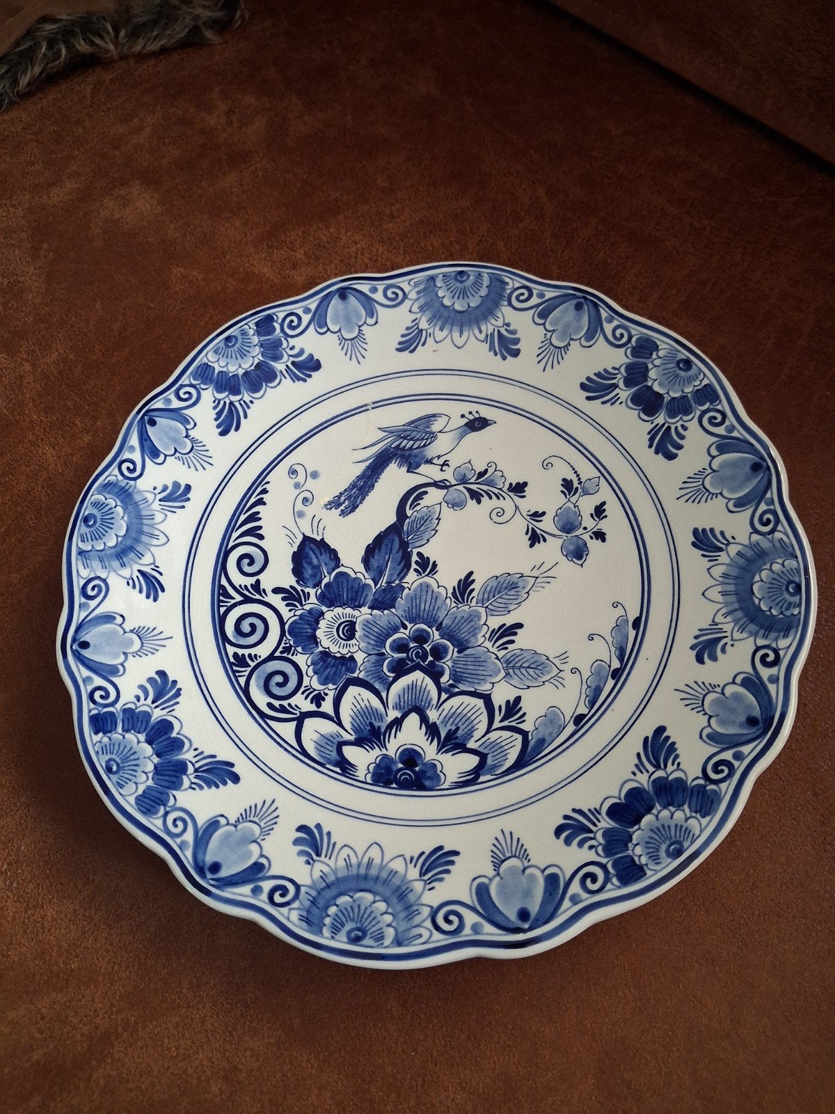 Royal Delft Wandbord - Handgeschilderd met vogel, Antiek en Kunst, Ophalen of Verzenden