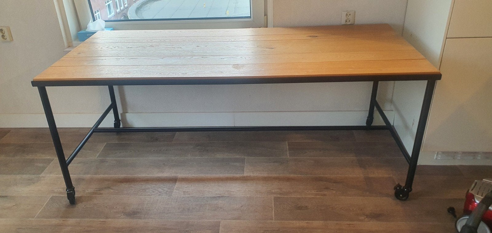 Ikea tafel op wielen, Ophalen, Gebruikt, Hout, Bruin