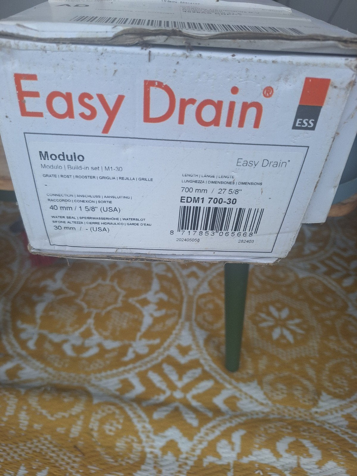 Easy Drain douchegoot Modulo 700mm nieuw in verpakking, Ophalen of Verzenden, Nieuw, Rvs, Douche