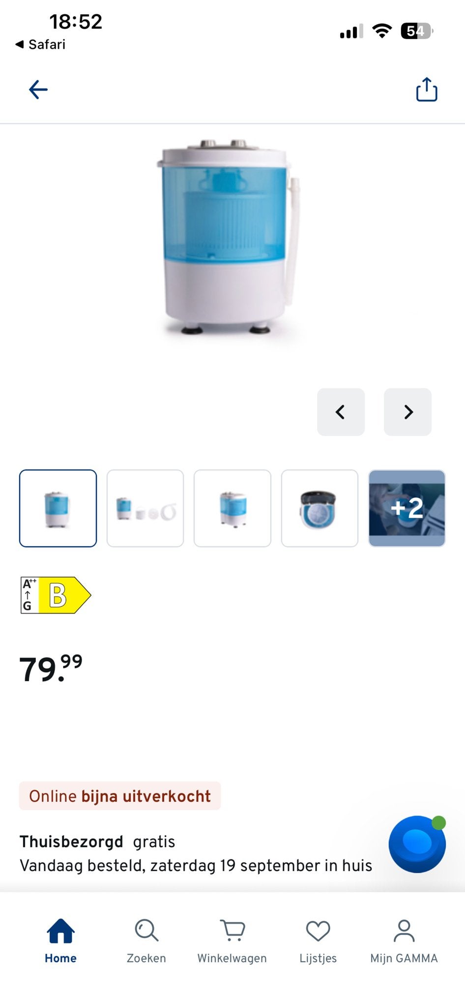Nexxt mini wasmachine met centrifuge - Nieuw in doos, Ophalen, Minder dan 1200 toeren, Minder dan 85 cm, Minder dan 4 kg