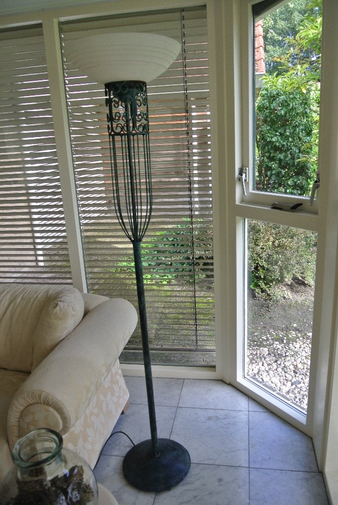Staande lamp, Huis en Inrichting, Ophalen, Gebruikt, Glas, 150 tot 200 cm