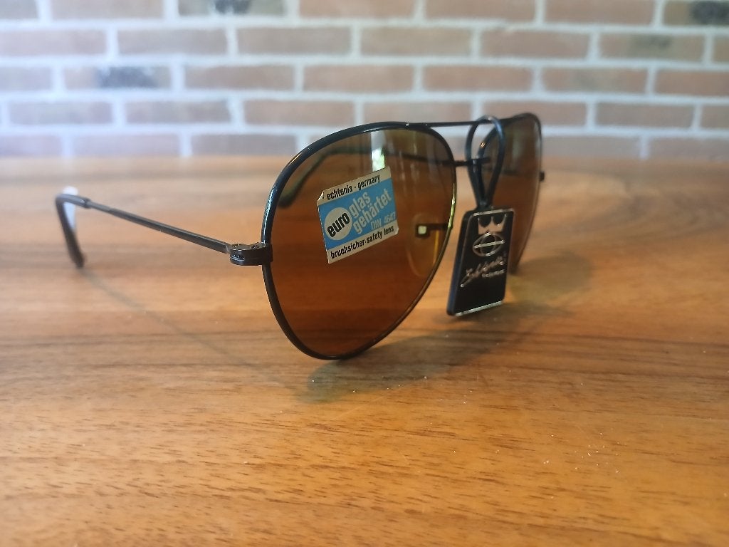 Vintage zonnebril Echtenia Heren/Dames, Overige merken, Zonnebril, Zwart, Nieuw