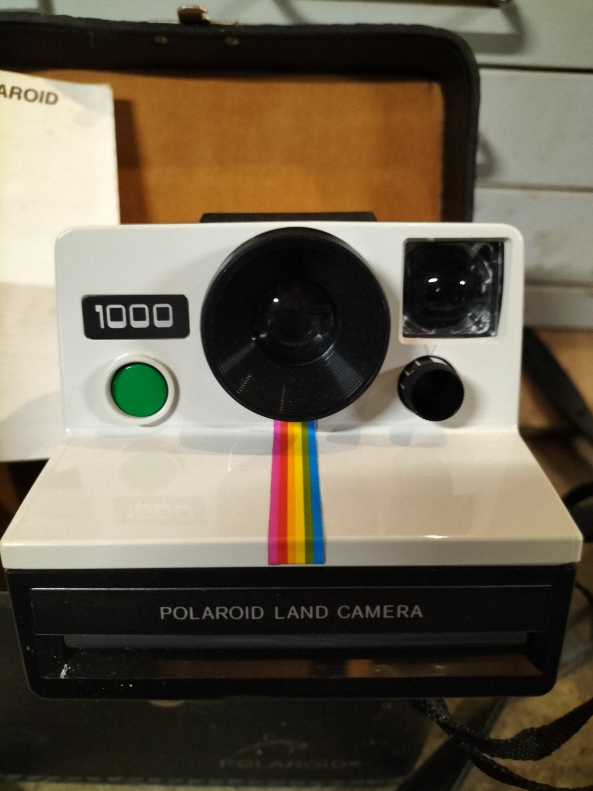 Vintage Polaroid Land Camera 1000 met tas en handleiding, Ophalen of Verzenden, Gebruikt, Polaroid, Polaroid