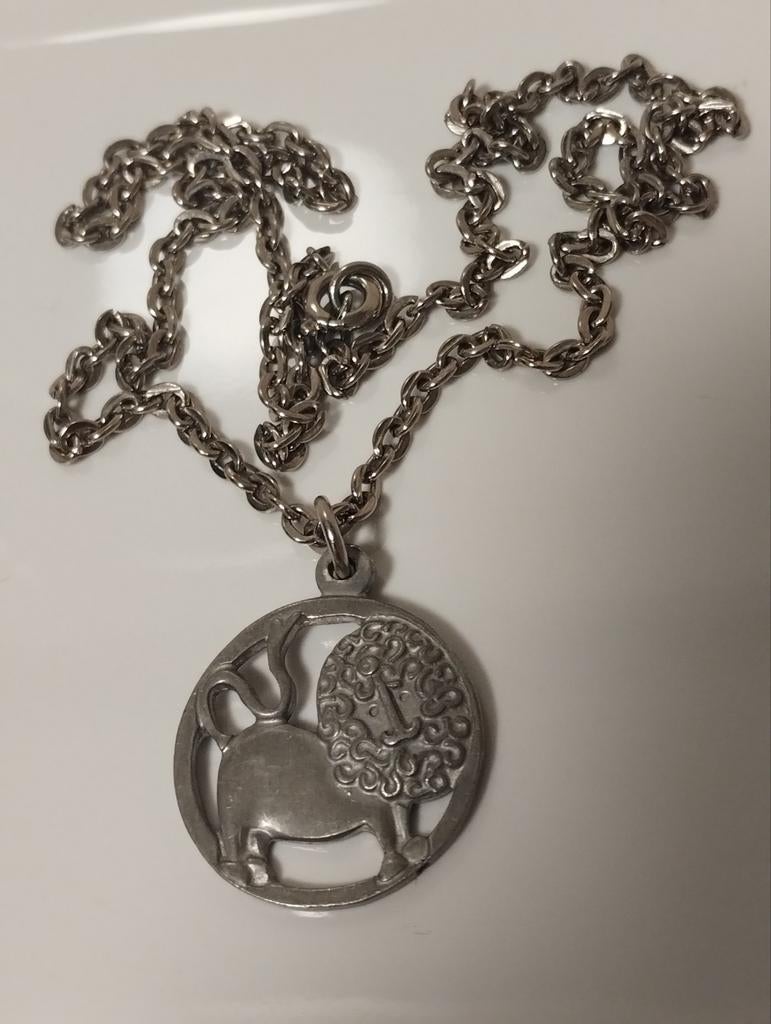Vintage jaren 50 Jorgen Jensen Denmark ketting en hanger, Sieraden, Tassen en Uiterlijk, Ophalen of Verzenden, Overige materialen