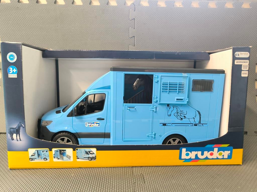 Bruder Mercedes-Benz Sprinter Paardentransportwagen, Ophalen of Verzenden, Nieuw