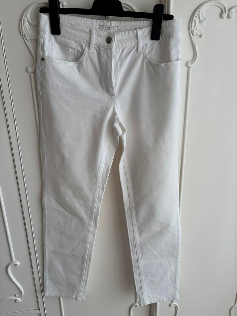Nieuw wit stretch jeans Zerres 7/8 maat 38, Ophalen of Verzenden, Nieuw, Wit, W30 - W32 (confectie 38/40)