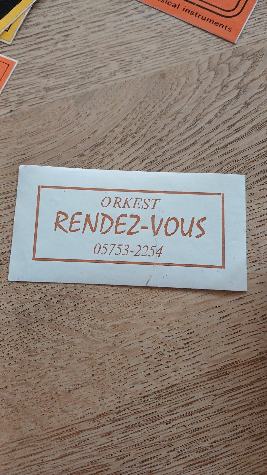 Sticker amusementsorkest Rendez Vous uit HENGELO Gld., Ophalen of Verzenden, Zo goed als nieuw, Bedrijf of Vereniging