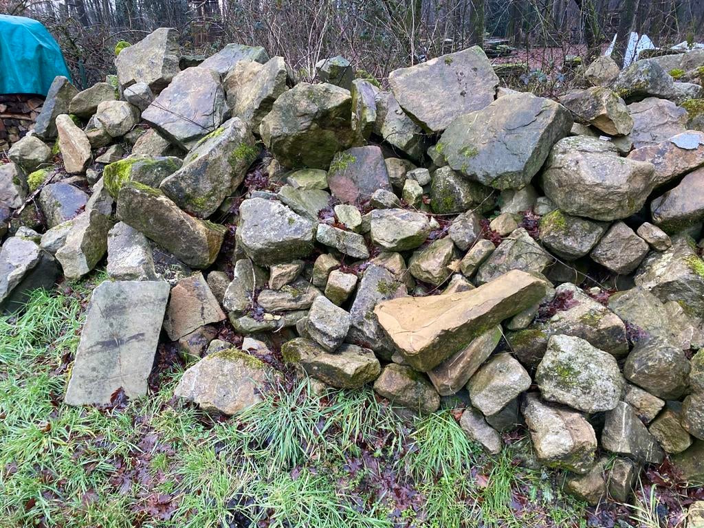 Bentheimer Zandsteen/ Natuursteen Blokken/brokstukken, Ophalen, Gebruikt, Zandsteen, Kei