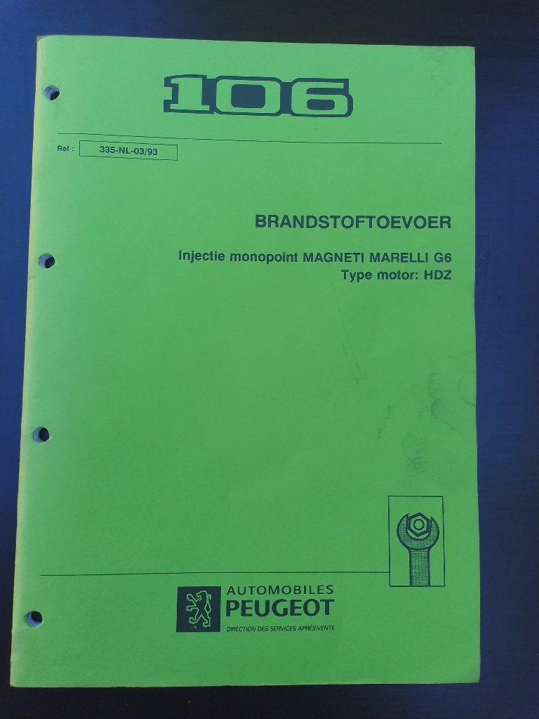 Peugeot 106 dealer werkplaatsboek 1100 benzine HDZ, Boeken, Auto's | Boeken, Ophalen of Verzenden, Gelezen, Peugeot