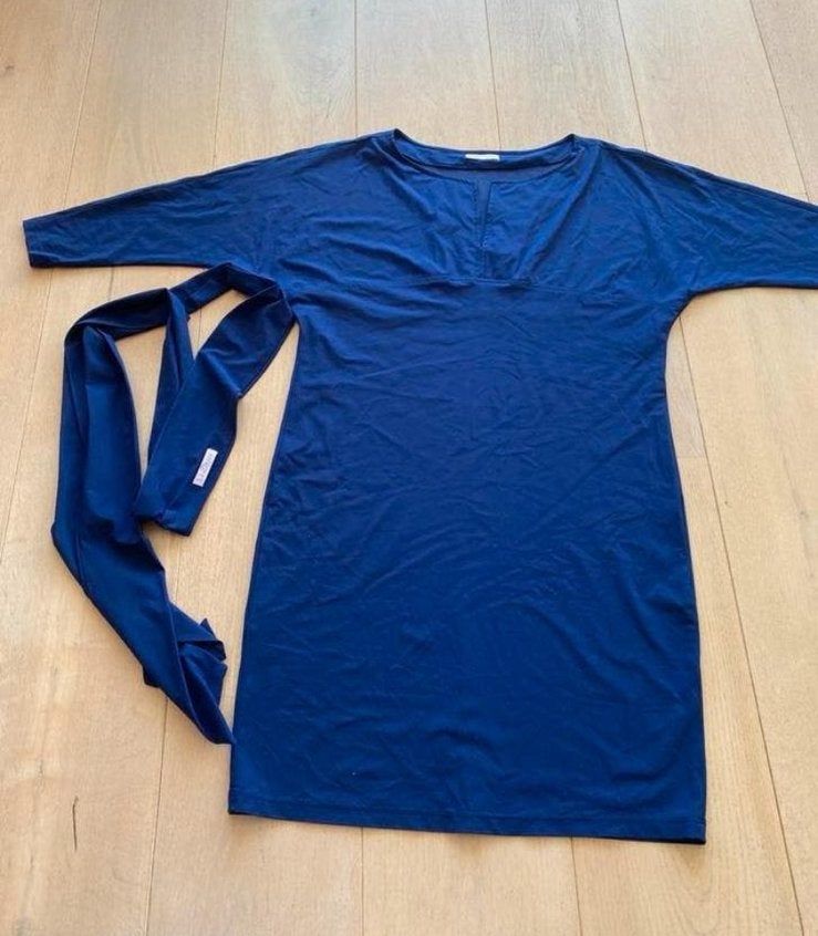 La dress M  nieuwstaat, Kleding | Dames, Jurken, Maat 38/40 (M), Blauw, Ophalen of Verzenden, Zo goed als nieuw