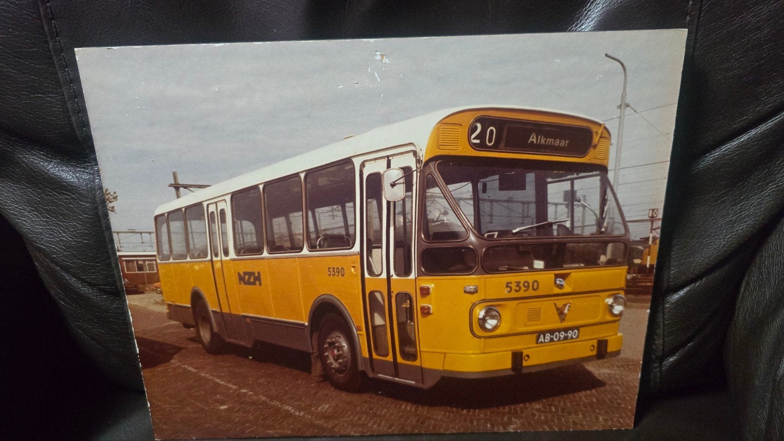 foto op paneel NZH bus 5390 Alkmaar, Ophalen of Verzenden, Gebruikt