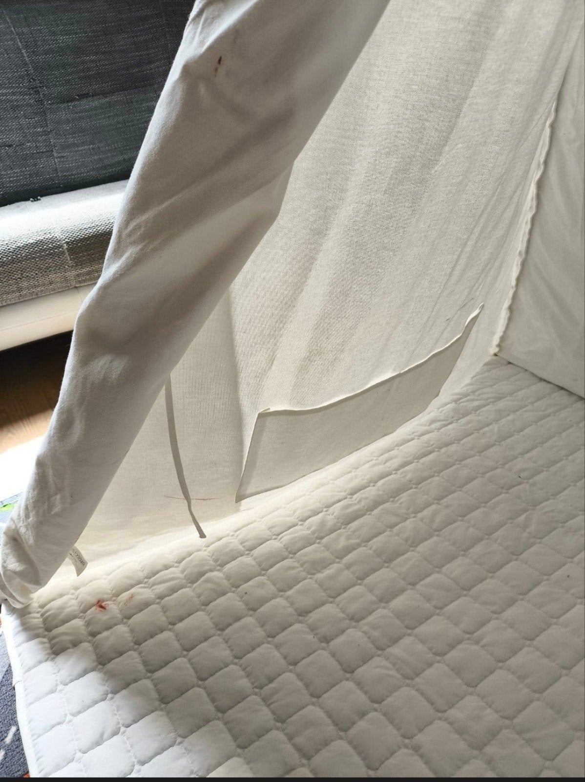 witte speeltent/tipi voor kinderen, Ophalen