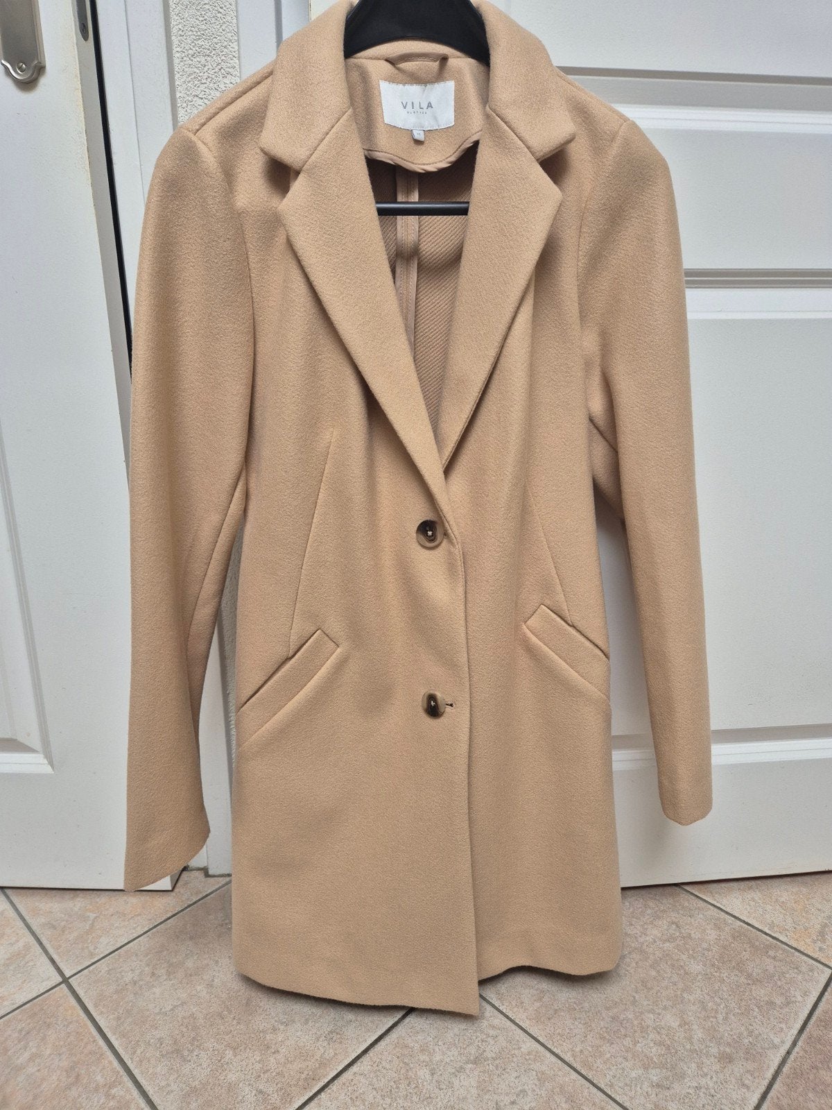 Vila Clothes damesjas (maat: 40), Maat 38/40 (M), Beige, Vila, Nieuw