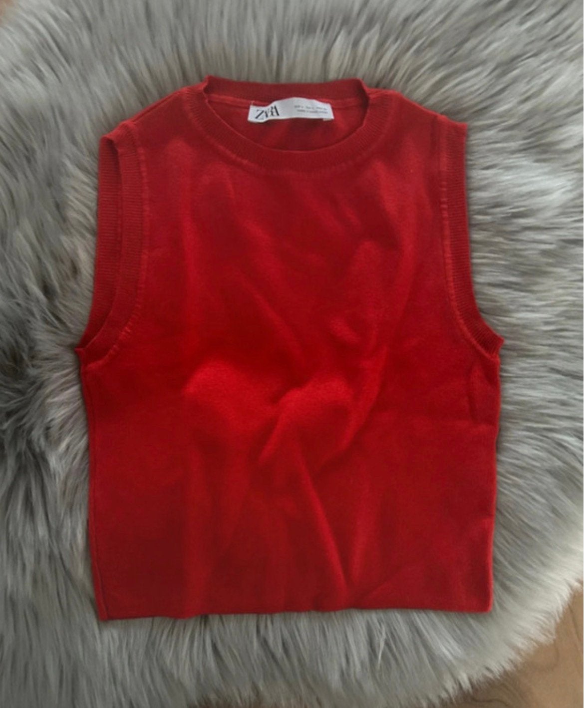 Rode top | Zara, Ophalen of Verzenden, Nieuw, Rood, Zonder mouw