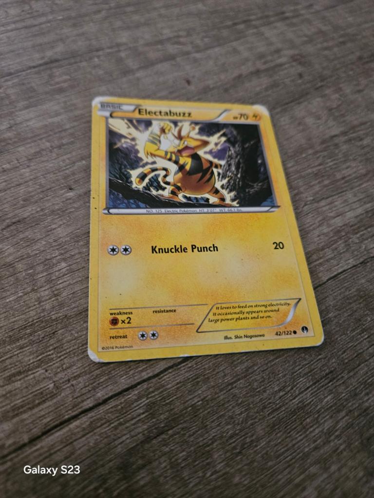 Electabuzz pokemon kaart, Ophalen of Verzenden, Gebruikt, Losse kaart