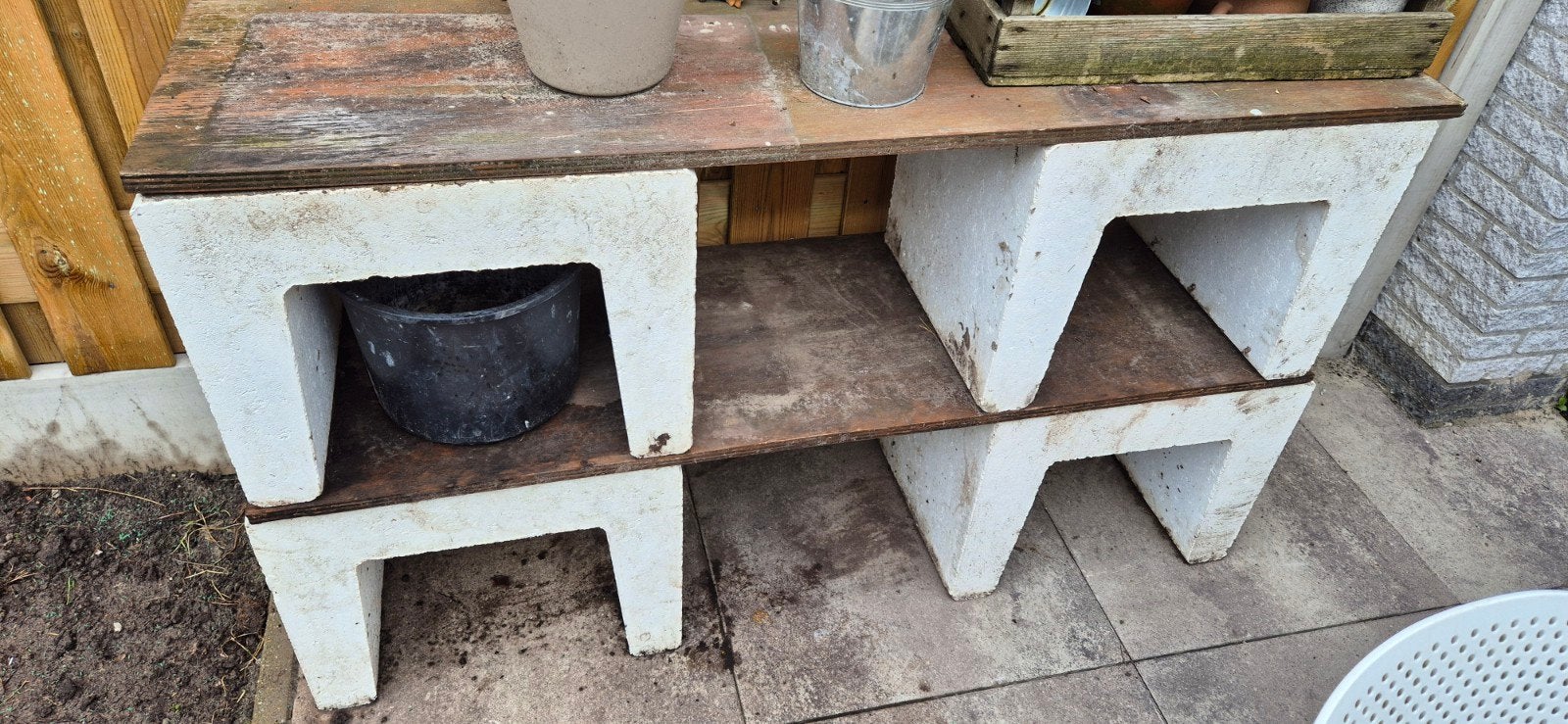 4x beton u elementen, Ophalen, Gebruikt