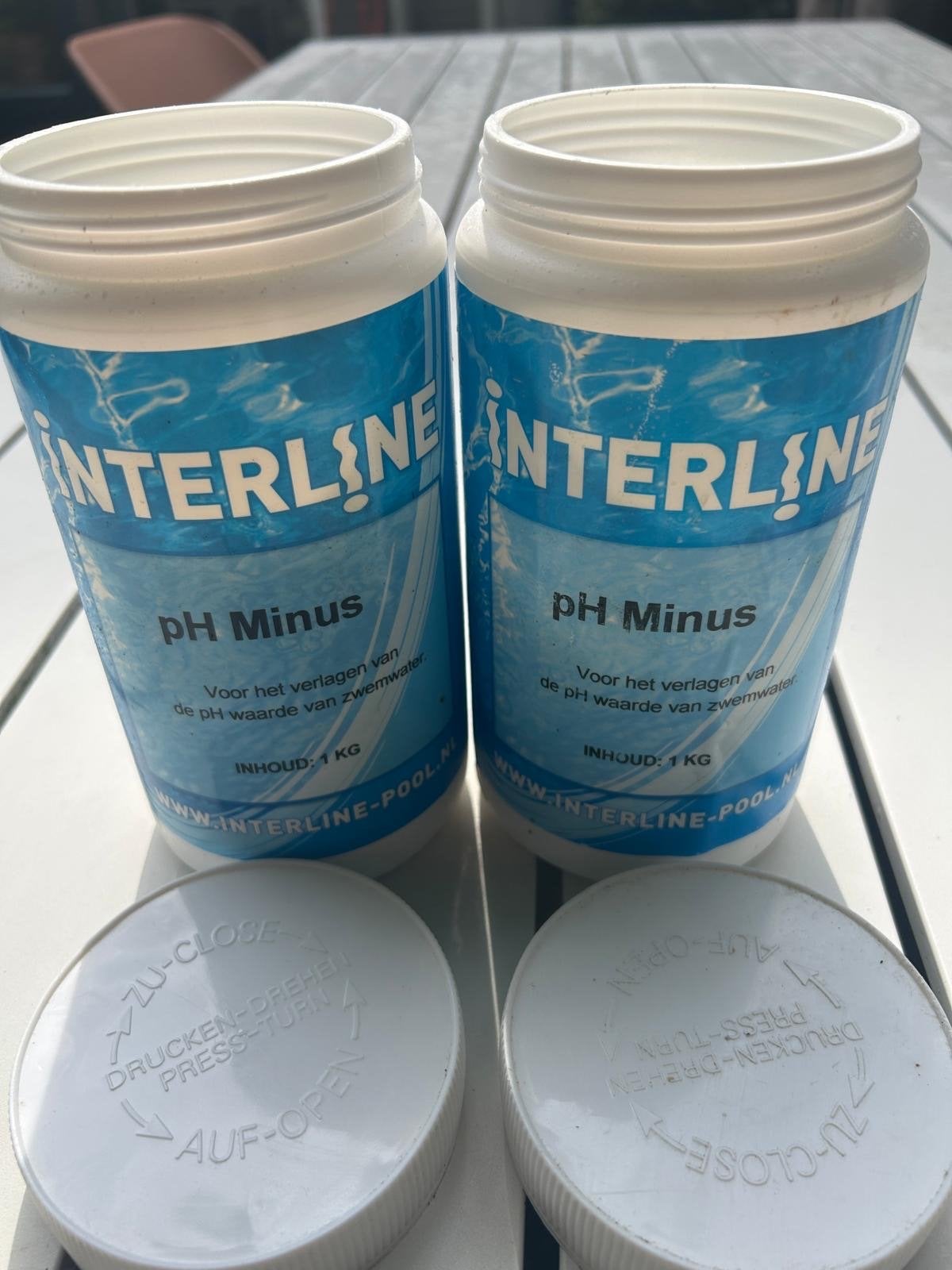 Diverse zwembadspullen: pH Minus, pH Plus, Chloortabletten,, Tuin en Terras, Ophalen, Gebruikt, Minder dan 80 cm, Overige typen