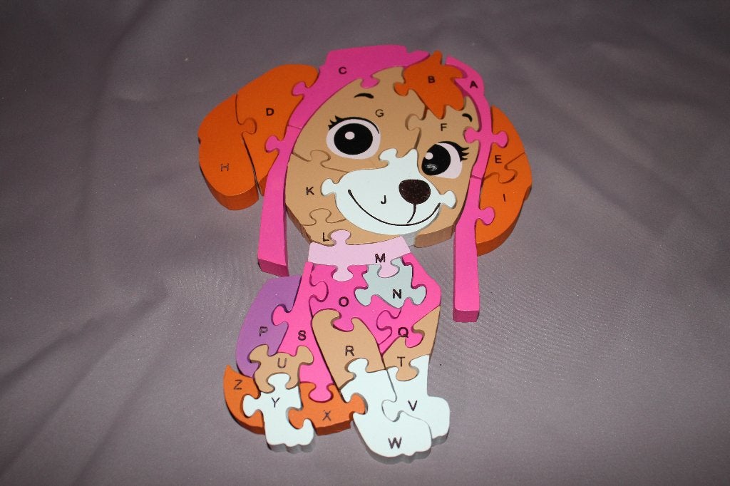 Houten paw patrol skye puzzel - ABC, Ophalen of Verzenden, 10 tot 50 stukjes, Nieuw, 6 jaar of ouder