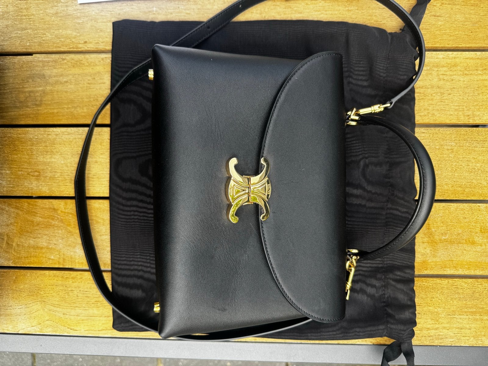 Celine Nino Bag Medium - Zwart Leer, Verzenden, Zo goed als nieuw