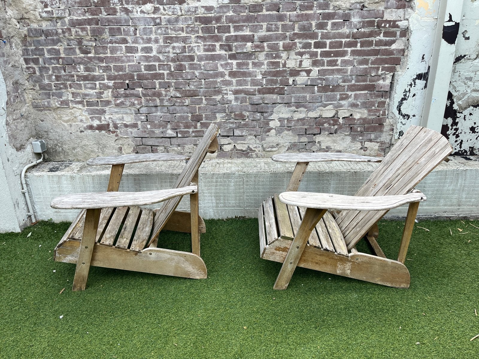 Intratuin Bear-Chairs met zandkleurige kussens, Ophalen, Gebruikt, Hout