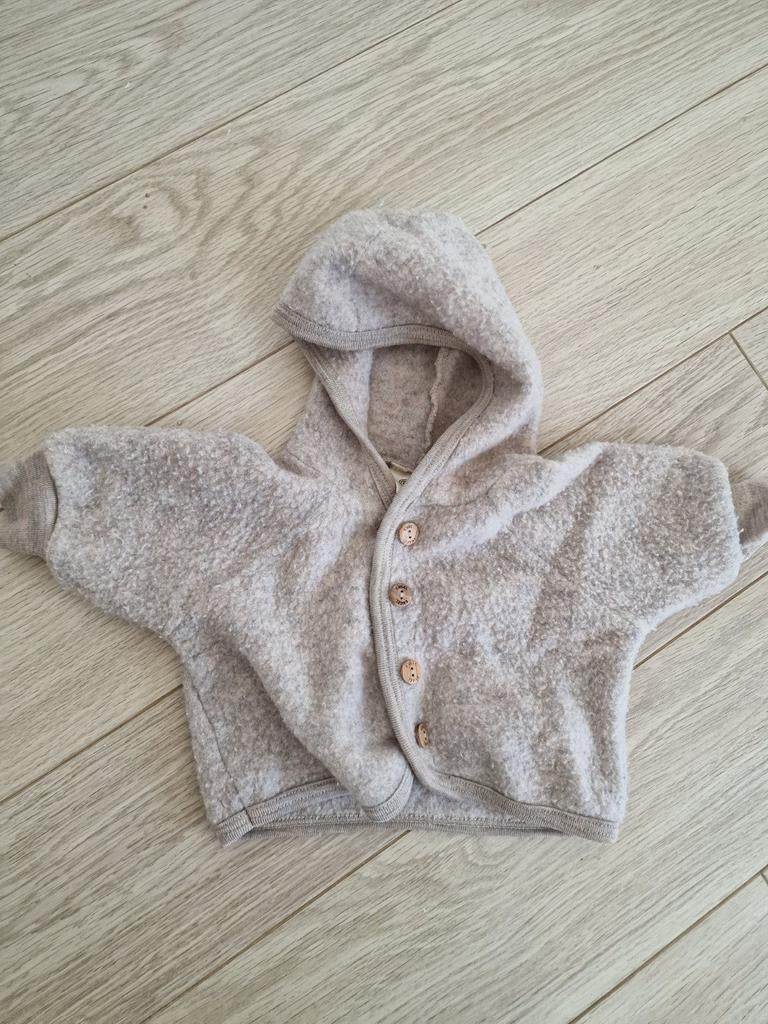 Engel Natur Wollen Jasje Sand Maat 50/56, Kinderen en Baby's, Ophalen of Verzenden, Zo goed als nieuw, Engel Natur, Jongetje of Meisje