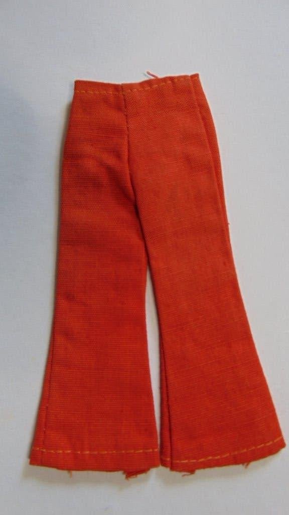 #1940 Rolla Scoot (1967) Oranje katoenen Skipper broek, Verzamelen, Poppen, Verzenden, Gebruikt, Kleertjes