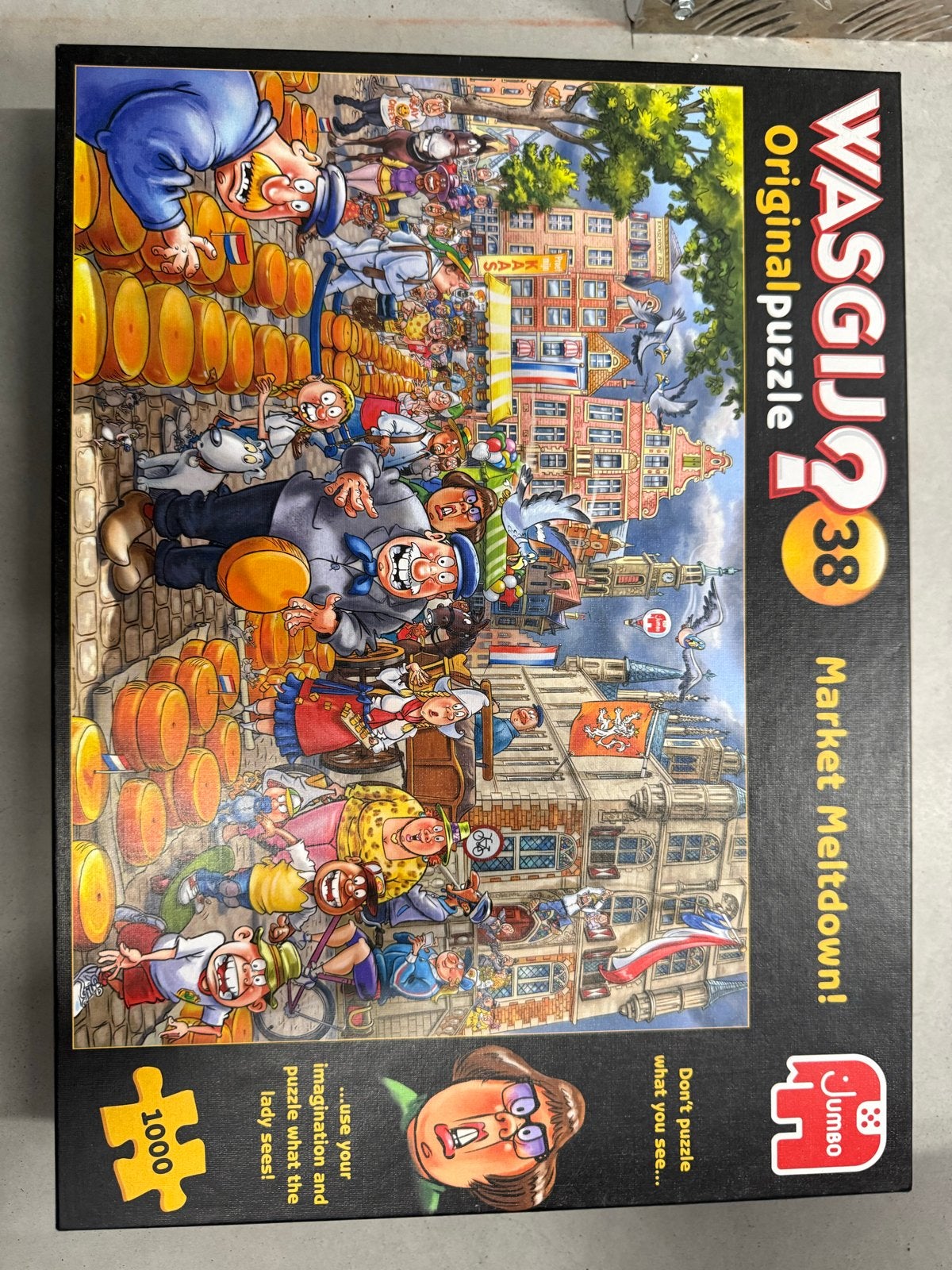 WASGIJ? 38 Market Meltdown! 1000 stukjes puzzel, Ophalen of Verzenden, Meer dan 50 stukjes, Zo goed als nieuw, 6 jaar of ouder