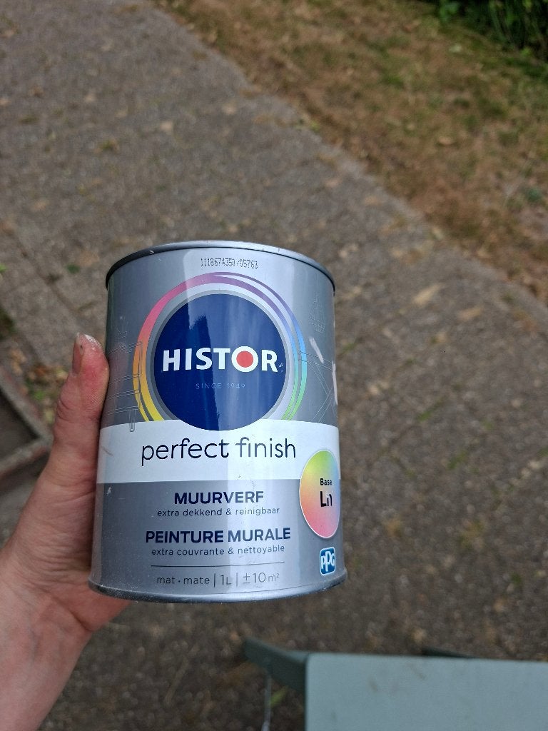 Dichte pot muurverf 1L, Doe-het-zelf en Verbouw, Verf, Beits en Lak, Nieuw, Ophalen of Verzenden, Verf, Roze