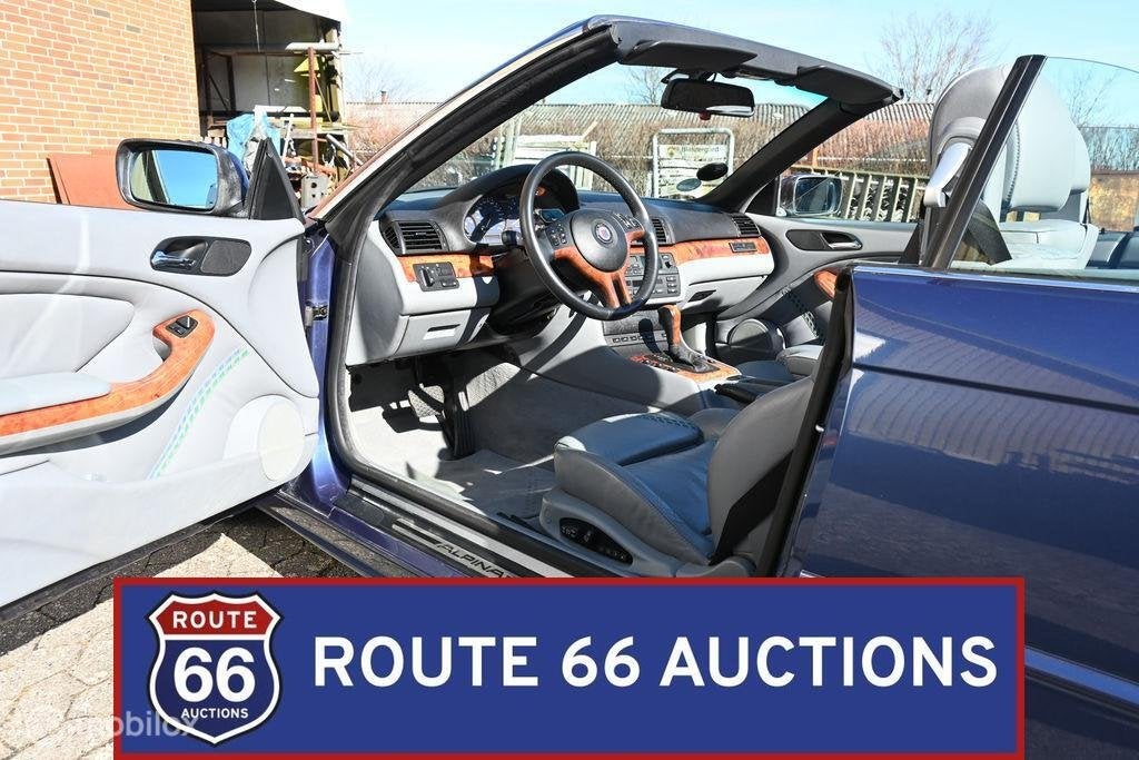 BMW Alpina B3 3.3 Cabrio | 2002 | Route 66 Auctions, Auto's, Alpina, Gebruikt, Overige carrosserieën, Zwart, B3