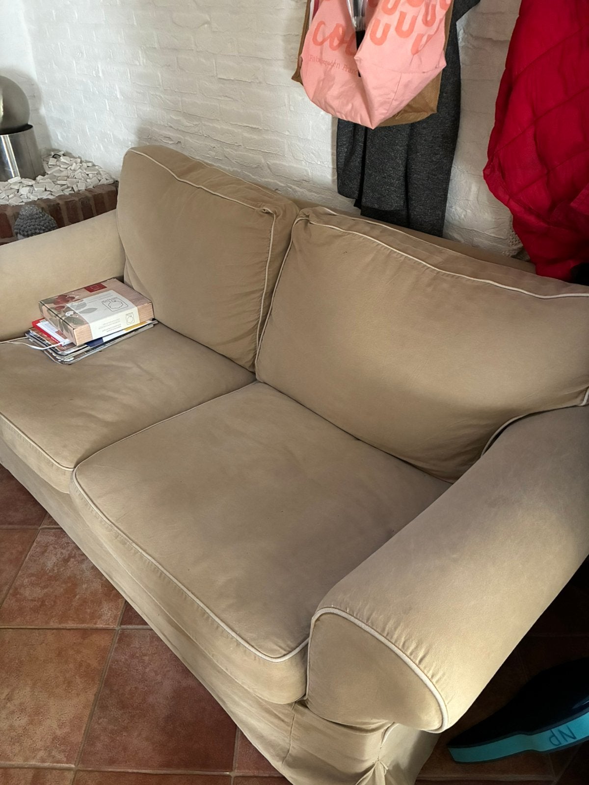 Ik heb een 2 zitbankje over, Ophalen, Gebruikt, 150 tot 200 cm, Tweepersoons