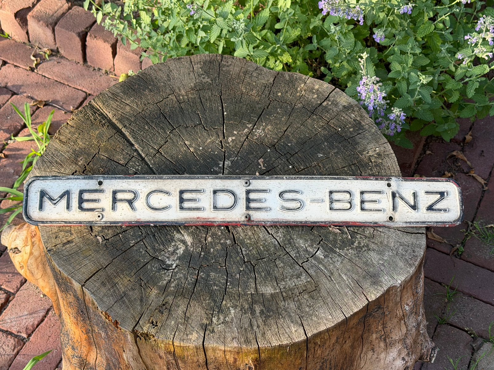 Mercedes Benz bordje embleem vrachtauto oldtimer, Ophalen, Gebruikt, Auto's