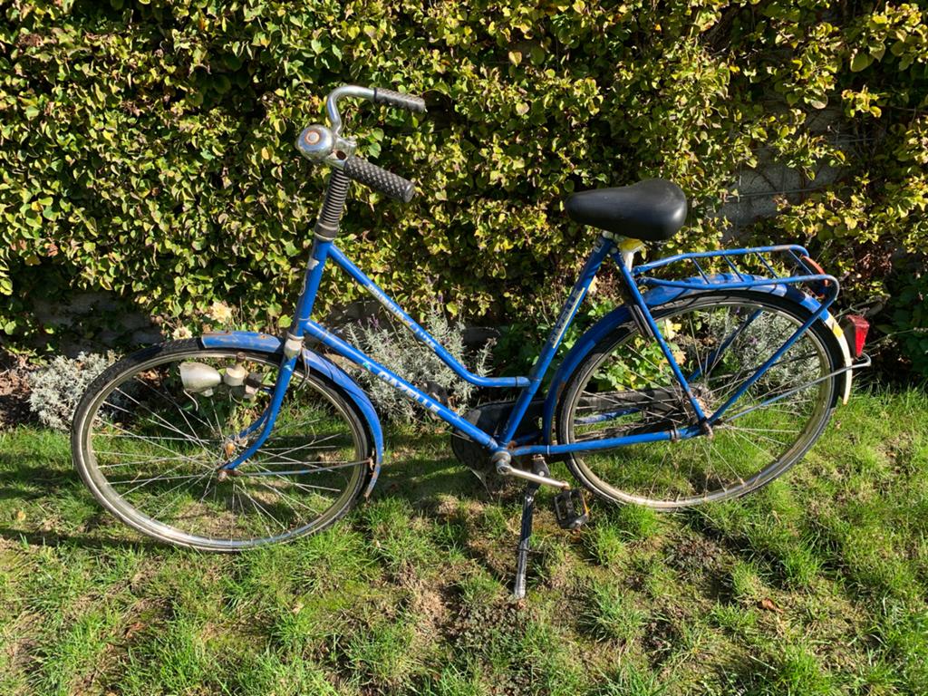 Damesfiets - Blauw - gazelle, Terugtraprem, Gebruikt, 50 tot 53 cm, Ophalen