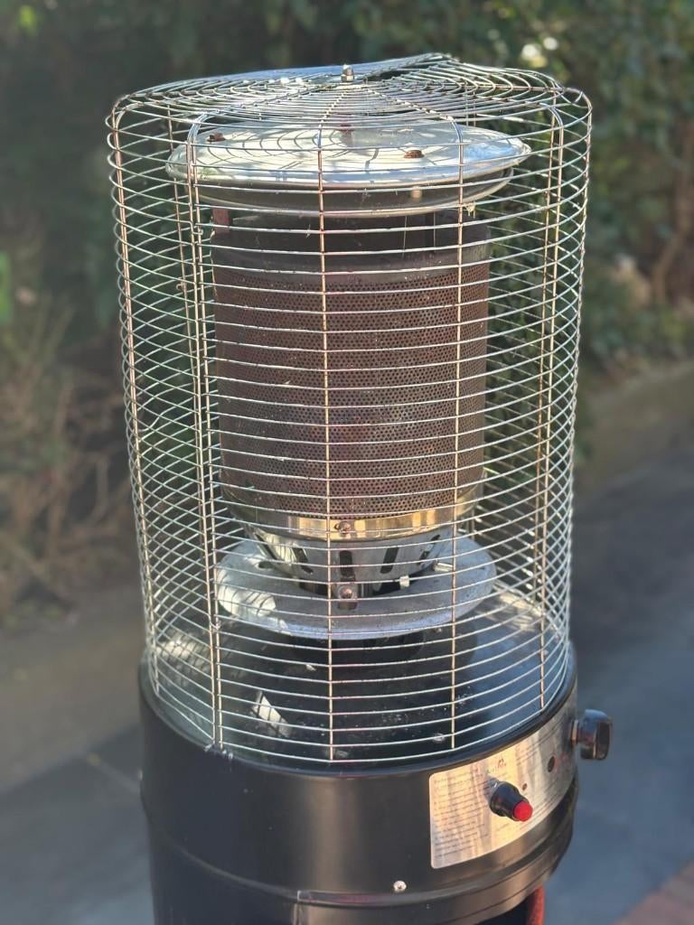 Terras Heater met gasfles en hoes voor handige klusser, Tuin en Terras, Terrasverwarmers, Ophalen, Gebruikt, Gas, Vloer