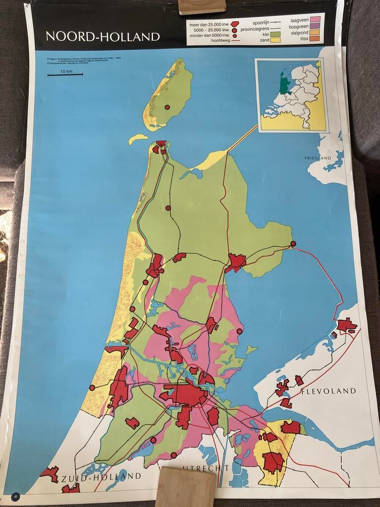 Poster Noord-Holland 64x93cm, Deurposter of groter, Ophalen of Verzenden, Overige onderwerpen, Rechthoekig Staand