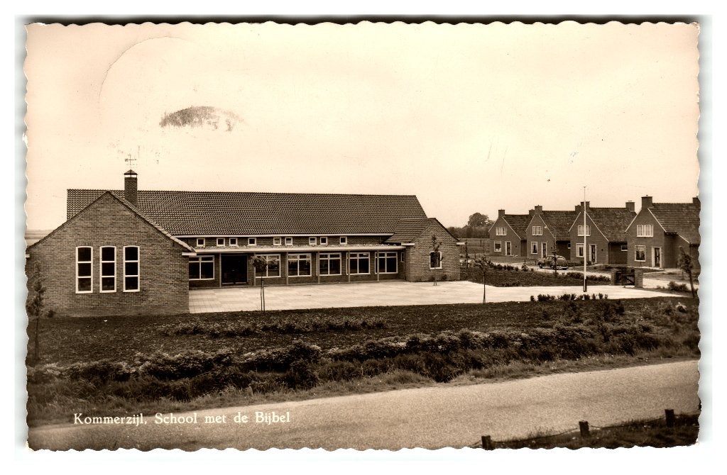 Kommerzijl, School met de Bijbel, Verzenden, 1940 tot 1960, Gelopen, Groningen