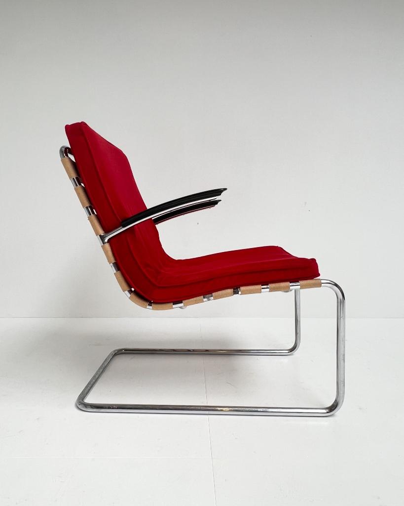 Gispen 411 fauteuil uit de 1930's, Gebruikt, Design, Overige materialen, 75 tot 100 cm